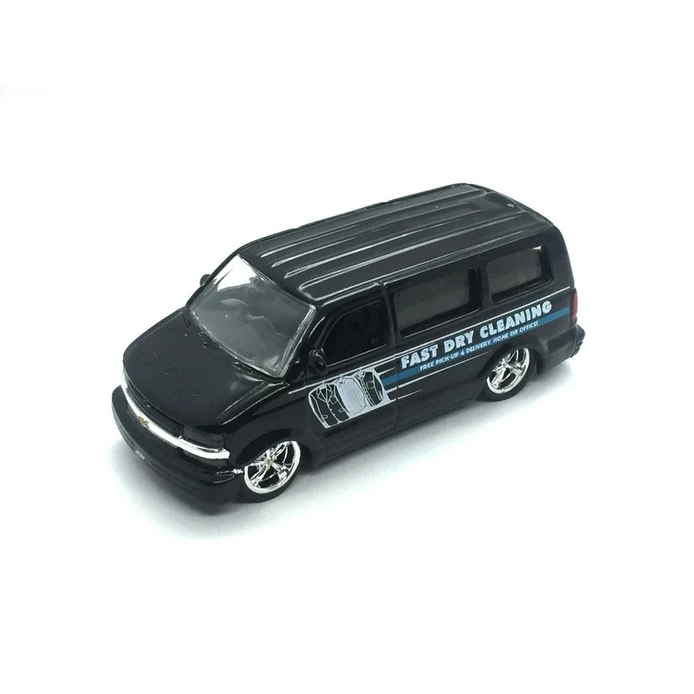 Jada Dub City 2001 01 Chevrolet Chevy Astro Van Black Dry Cleaning Die Cast 1/64